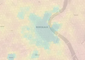 Bordeaux neighborhood heatmap