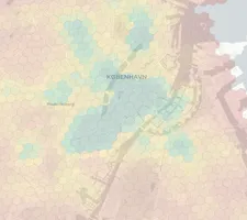 Copenhagen neighborhood heatmap