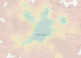 Ljubljana neighborhood heatmap