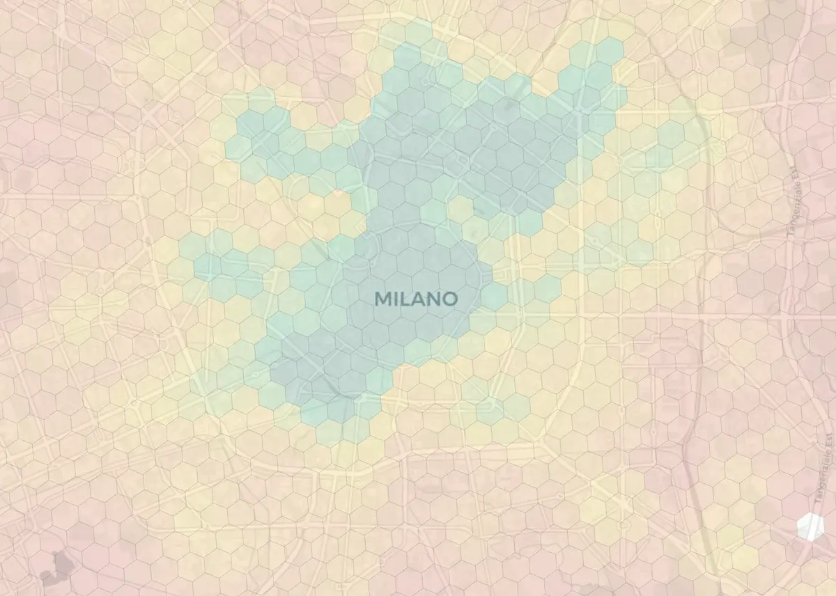 Milan neighborhood livability heatmap