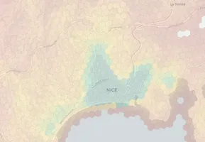 Nice neighborhood heatmap