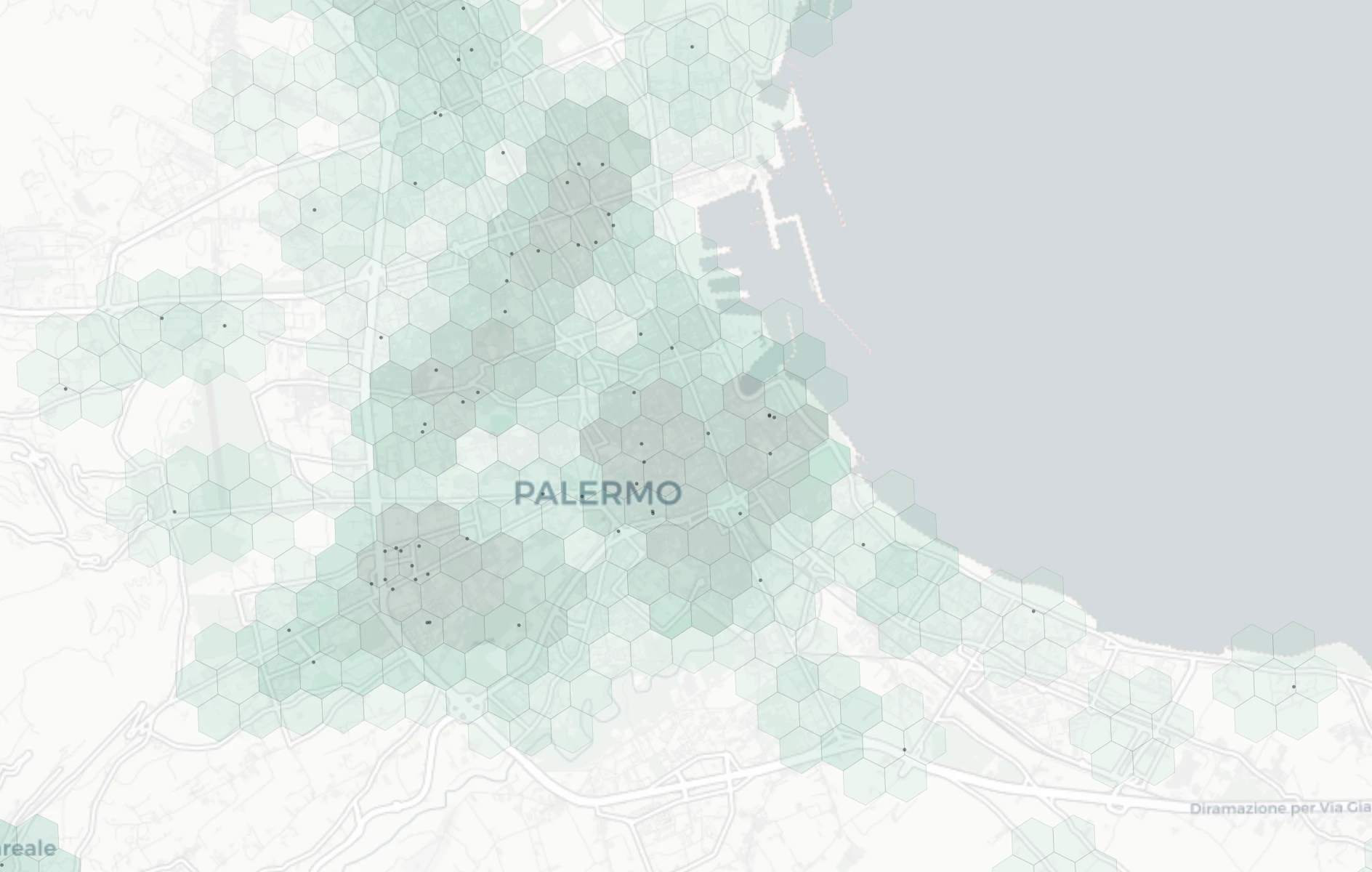 Palermo Family heatmap -- neighborhood scores