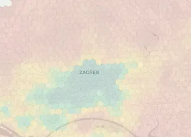 Zagreb neighborhood heatmap