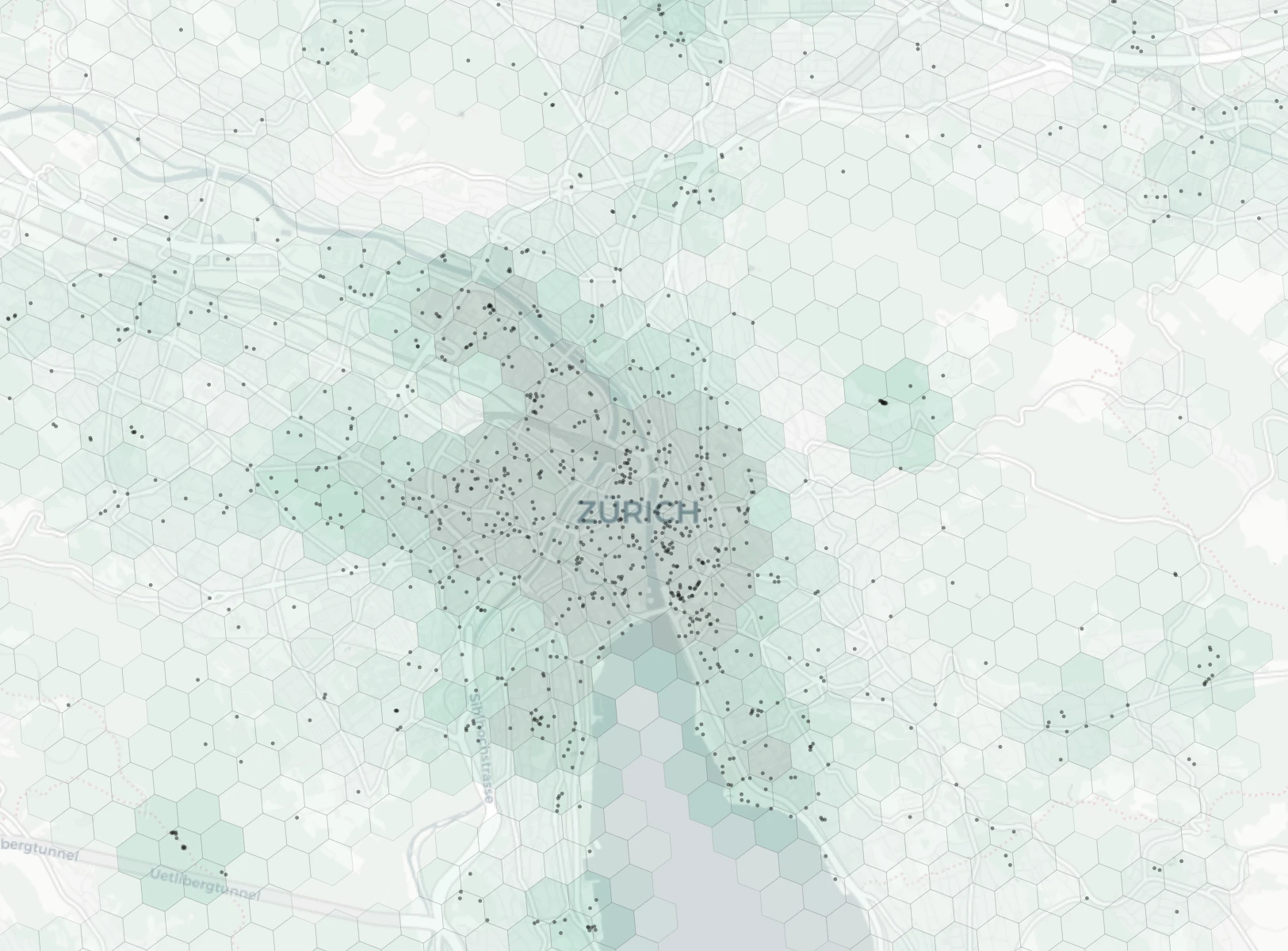 Zurich Cafes & Culture heatmap -- neighborhood scores